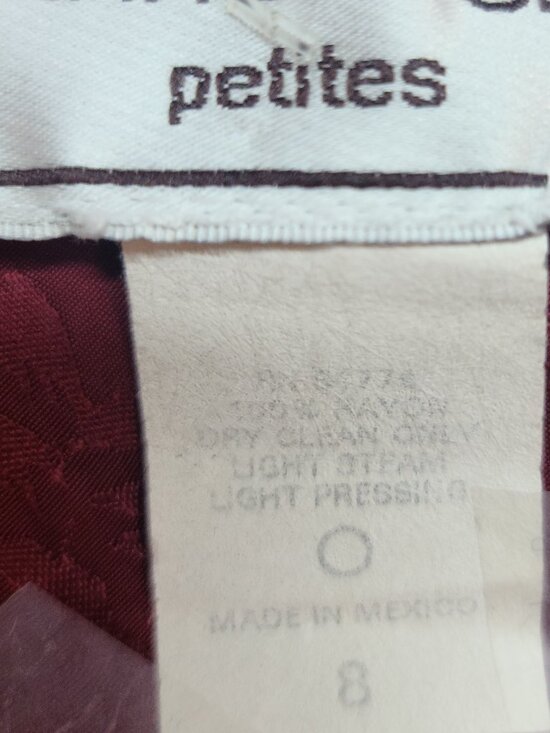 Karin Stevens Petites Skirt and Top Red, Ladies size 8P - Picture 8 of 10